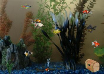 Живой аквариум на рабочем столе / 3D Aquarium