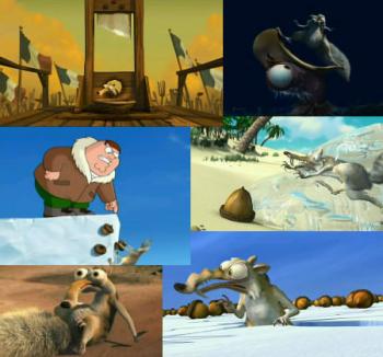 Бешенная белка Scrat. Все ролики + трейлер / Scrat. Collected Works.