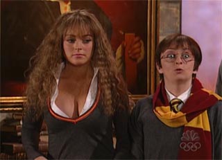 Пародия на Гарри Поттера / Lindsay Lohan as sexy Hermione on SNL