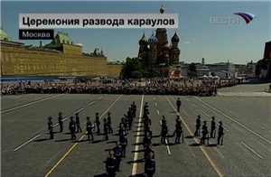 Церемония развода караулов Президентского полка /